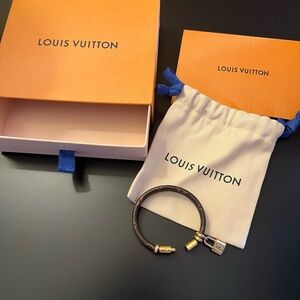 Louis Vuitton Brown Bracelet with Gold Accents